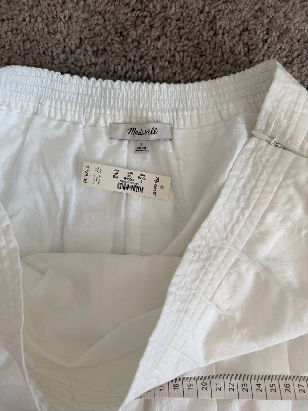 Madewell Cream Pleated Midi Skirt - Picture 4 of 7